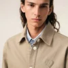 Sovracamicia Ami de Coeur in maglia di cotone beige