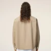 Sovracamicia Ami de Coeur in maglia di cotone beige