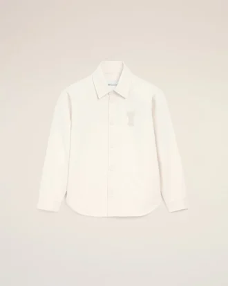 Sovracamicia Ami de Coeur in maglia di cotone bianco