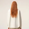 Sovracamicia Ami de Coeur in maglia di cotone bianco Sovracamicia Ami de Coeur in maglia di cotone bianco