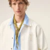 Sovracamicia Ami de Coeur in maglia di cotone bianco Sovracamicia Ami de Coeur in maglia di cotone bianco