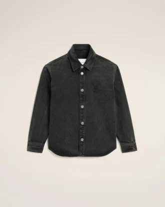 Sovracamicia Ami de Coeur in maglia di cotone nero