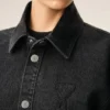 Sovracamicia Ami de Coeur in maglia di cotone nero Sovracamicia Ami de Coeur in maglia di cotone nero