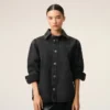 Sovracamicia Ami de Coeur in maglia di cotone nero Sovracamicia Ami de Coeur in maglia di cotone nero