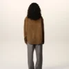 Sovracamicia in pelle marrone