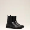 Stivaletti Chelsea con punta anatomica in pelle nera