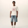 T-shirt Ami Paris in cotone bianco con stampa Heritage