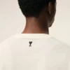 T-shirt Ami Paris in cotone bianco con stampa Heritage