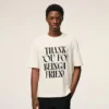 T-shirt bianca in cotone con stampa distintiva T-shirt bianca in cotone con stampa distintiva