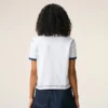 T-shirt bianco Ami de Coeur con toppa in maglia di cotone