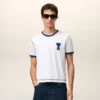 T-shirt bianco Ami de Coeur con toppa in maglia di cotone
