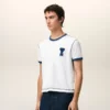 T-shirt bianco Ami de Coeur con toppa in maglia di cotone