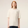 T-shirt bianco in cotone con stampa Place Des Victoires
