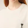 T-shirt bianco in cotone con stampa Place Des Victoires