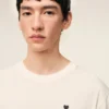 T-shirt bianco in cotone con stampa Place Des Victoires