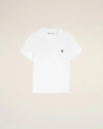 T-shirt corta Ami de Coeur in cotone bianco
