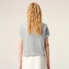 T-shirt grigia in cotone Ami Paris con toppa lavorata a maglia
