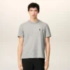 T-shirt grigia in cotone con dettagli a contrasto ADC
